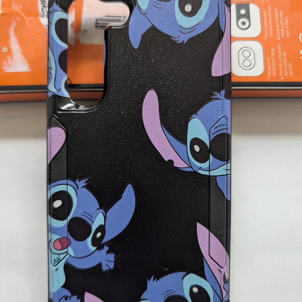 Stitch Themed Phone Case For Samsung S23 Plus - Black and Blue